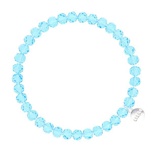 Liza's - Nashville Ocean Collection - German Crystal Beaded Bracelet 6mm - AQUA