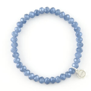 Liza's - Nashville Ocean Collection - German Crystal Beaded Bracelet 6mm - ARCTIC BLUE