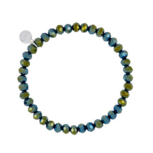 Liza's - Nashville Ocean Collection - German Crystal Beaded Bracelet 6mm - ARCTIC GREEN