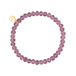 Liza's - Nashville Fire Collection - German Crystal Beaded Bracelet 6mm - AUBERGINE
