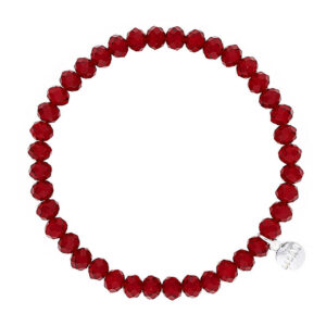 Liza's - Nashville Fire Collection - German Crystal Beaded Bracelet 6mm - BORDEAUX