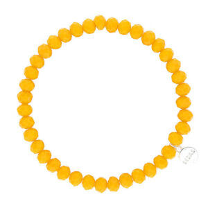 Liza's - Nashville Fire Collection - German Crystal Beaded Bracelet 6mm - BUTTERCUP