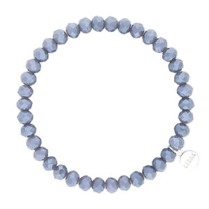 Liza's - Nashville Sky Night Collection - German Crystal Beaded Bracelet 6mm - CASTOR GREY