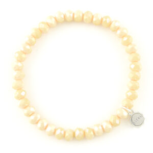 Liza's - Nashville Nude Collection - German Crystal Beaded Bracelet 6mm - CHAMPAGNER