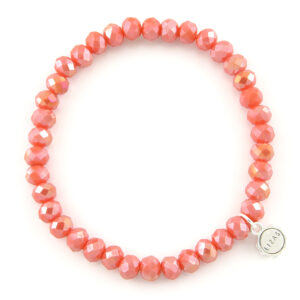 Liza's - Nashville Fire Collection - German Crystal Beaded Bracelet 6mm - CORAL