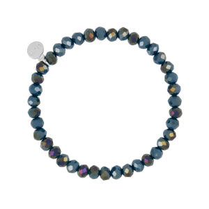 Liza's - Nashville Forest Collection - German Crystal Beaded Bracelet 6mm - DARK OCEAN