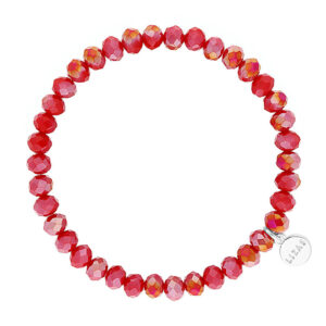 Liza's - Nashville Fire Collection - German Crystal Beaded Bracelet 6mm - DARK RED