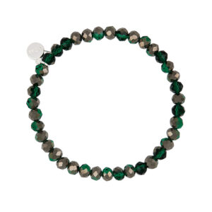 Liza's - Nashville Forest Collection - German Crystal Beaded Bracelet 6mm - FIR GREEN