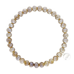 Liza's - Nashville Nude Collection - German Crystal Beaded Bracelet 6mm - GOLDEN OLIVE