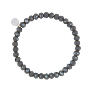 Liza's - Nashville Nude Collection - German Crystal Beaded Bracelet 6mm - GREY