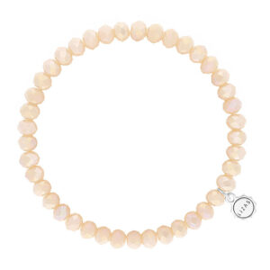 Liza's - Nashville Nude Collection - German Crystal Beaded Bracelet 6mm - LIGHT APRICOT