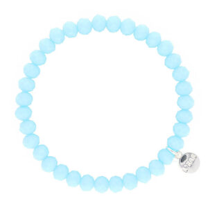 Liza's - Nashville Ocean Collection - German Crystal Beaded Bracelet 6mm - LIGHT AQUA