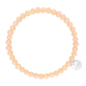 Liza's - Nashville Nude Collection - German Crystal Beaded Bracelet 6mm - LIGHT PEACH