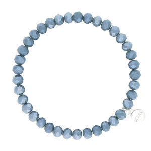 Liza's - Nashville Ocean Collection - German Crystal Beaded Bracelet 6mm - LIGHT SAPPHIRE