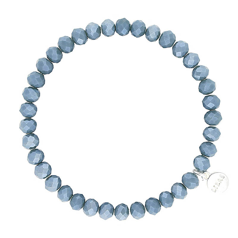 Liza's - Nashville Ocean Collection - German Crystal Beaded Bracelet 6mm - LIGHT SAPPHIRE