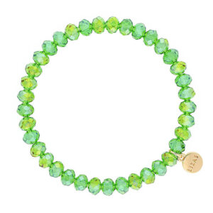 Liza's - Nashville Forest Collection - German Crystal Beaded Bracelet 6mm - PERIDOT