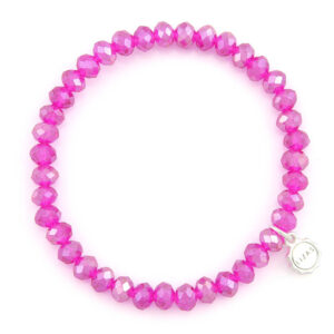 Liza's - Nashville Euphoric Collection - German Crystal Beaded Bracelet 6mm - PINK