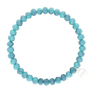 Liza's - Nashville Ocean Collection - German Crystal Beaded Bracelet 6mm - SOFT AQUA