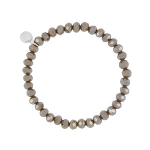 Liza's - Nashville Nude Collection - German Crystal Beaded Bracelet 6mm - TAUPE
