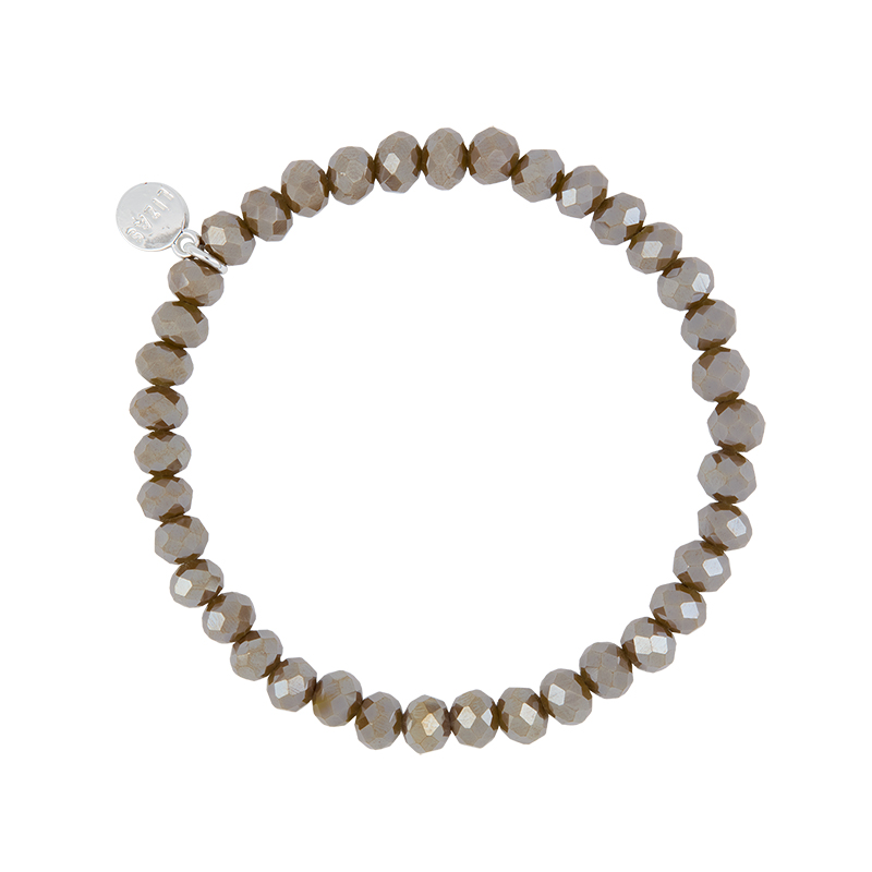 Liza's - Nashville Nude Collection - German Crystal Beaded Bracelet 6mm - TAUPE