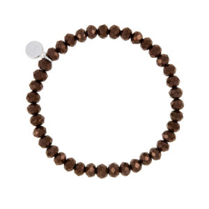 Liza's - Nashville Nude Collection - German Crystal Beaded Bracelet 6mm - TOFFEE