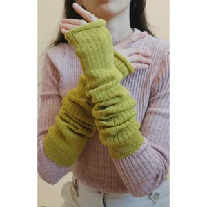 TabbiSocks - Wool Blend Arm Warmers / Leg Warmers - BITTER YELLOW