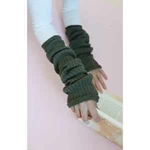 TabbiSocks - Wool Blend Arm Warmers / Leg Warmers - OLIVE