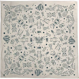 Cassava & Rye - Bandana - Decomposers - 22 in x 22 in - UNBLEACHED NATURAL