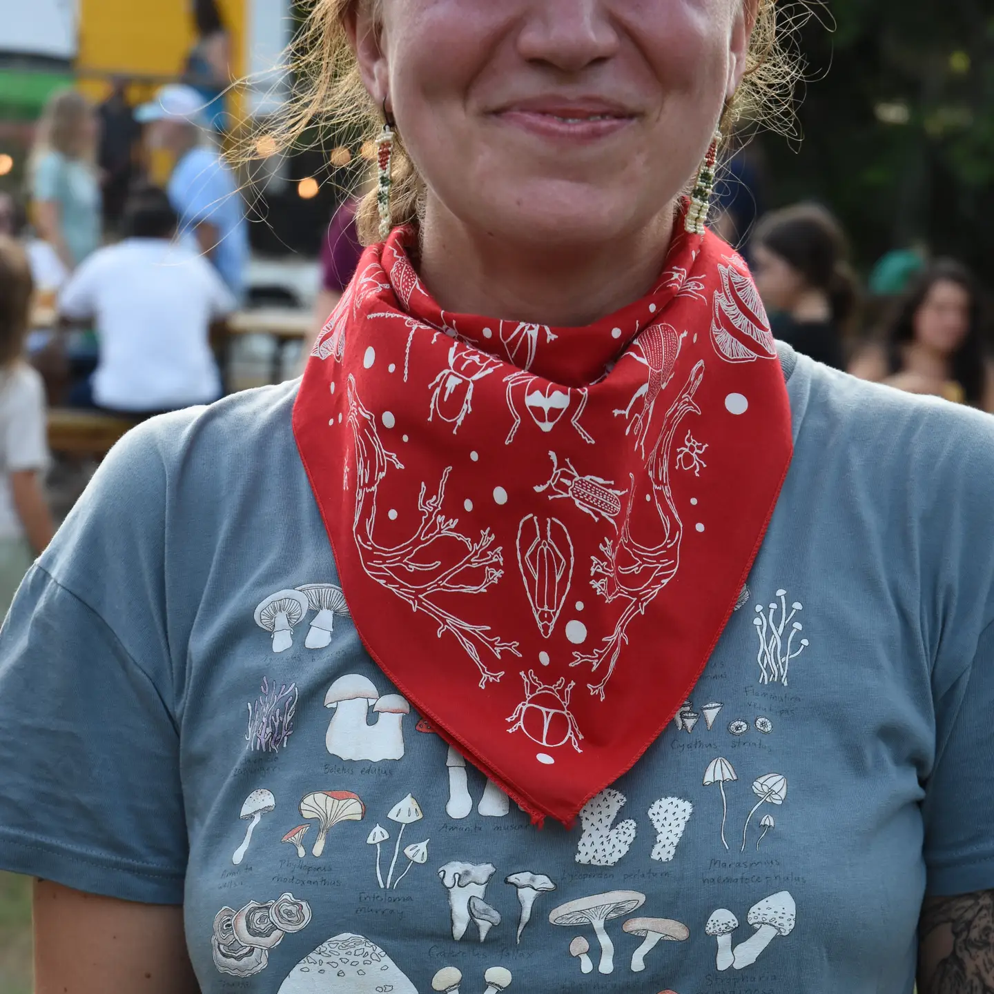 Cassava & Rye - Bandana - Decomposers - 22 in x 22 in - RED