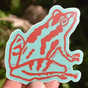 Cassava & Rye - Linocut Sticker - FROG
