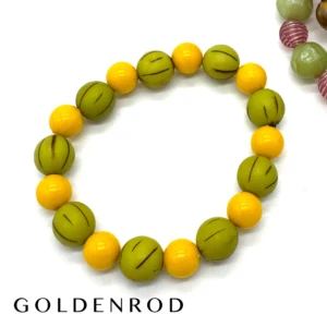 Leetie Lovendale - Fall Into Color Stackers - Upcycled Vintage Lucite Bracelets - GOLDENROD