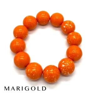 Leetie Lovendale - Fall Into Color Stackers - Upcycled Vintage Lucite Bracelets - MARIGOLD