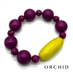 Leetie Lovendale - Fall Into Color Stackers - Upcycled Vintage Lucite Bracelets - ORCHID