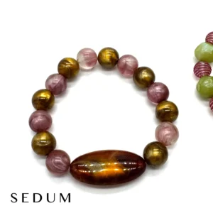 Leetie Lovendale - Fall Into Color Stackers - Upcycled Vintage Lucite Bracelets - SEDUM