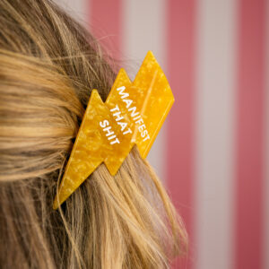 Chez Gagne - Plant-Based Acetate Hair Claw Clip - MANIFEST THAT SHIT