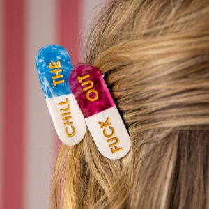 Chez Gagne - Plant-Based Acetate Hair Claw Clip - CHILL THE FUCK OUT