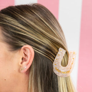 Chez Gagne - Plant-Based Acetate Hair Claw Clip - LUCKY FUCKER