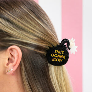 Chez Gagne - Plant-Based Acetate Hair Claw Clip - SHE'S GONNA BLOW