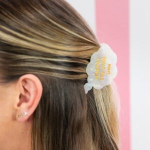 Chez Gagne - Plant-Based Acetate Hair Claw Clip - WAIT, WHAT WAS I DOING?