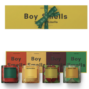 Boy Smells - 2026 Holiday Smells Collection - Quatro Holiday Candle Votive 4 Pack - 2.8 oz x 4 - 18 HR x 4 - XXMAS TREE | SPECIAL BROWNIE | INCENSORIAL | HINOKI FANTOME