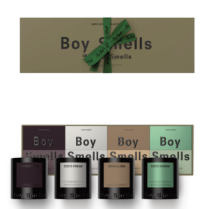 Boy Smells - 2026 Holiday Smells Collection - Holiday Heroes Candle Votive 4 Pack - 2.8 oz x 4 - 18 HR x 4 - WOODPHORIA | COCO CREAM | VANILLA ERA | COCO HINOKI
